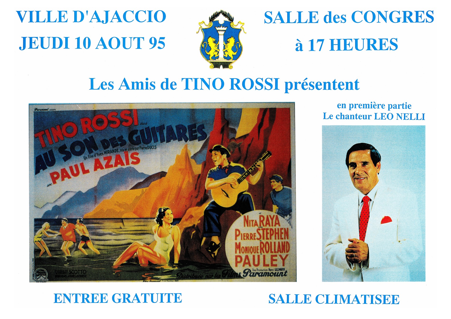 1995.08.10AfficheLesAmisDeTinoRossiPresentent