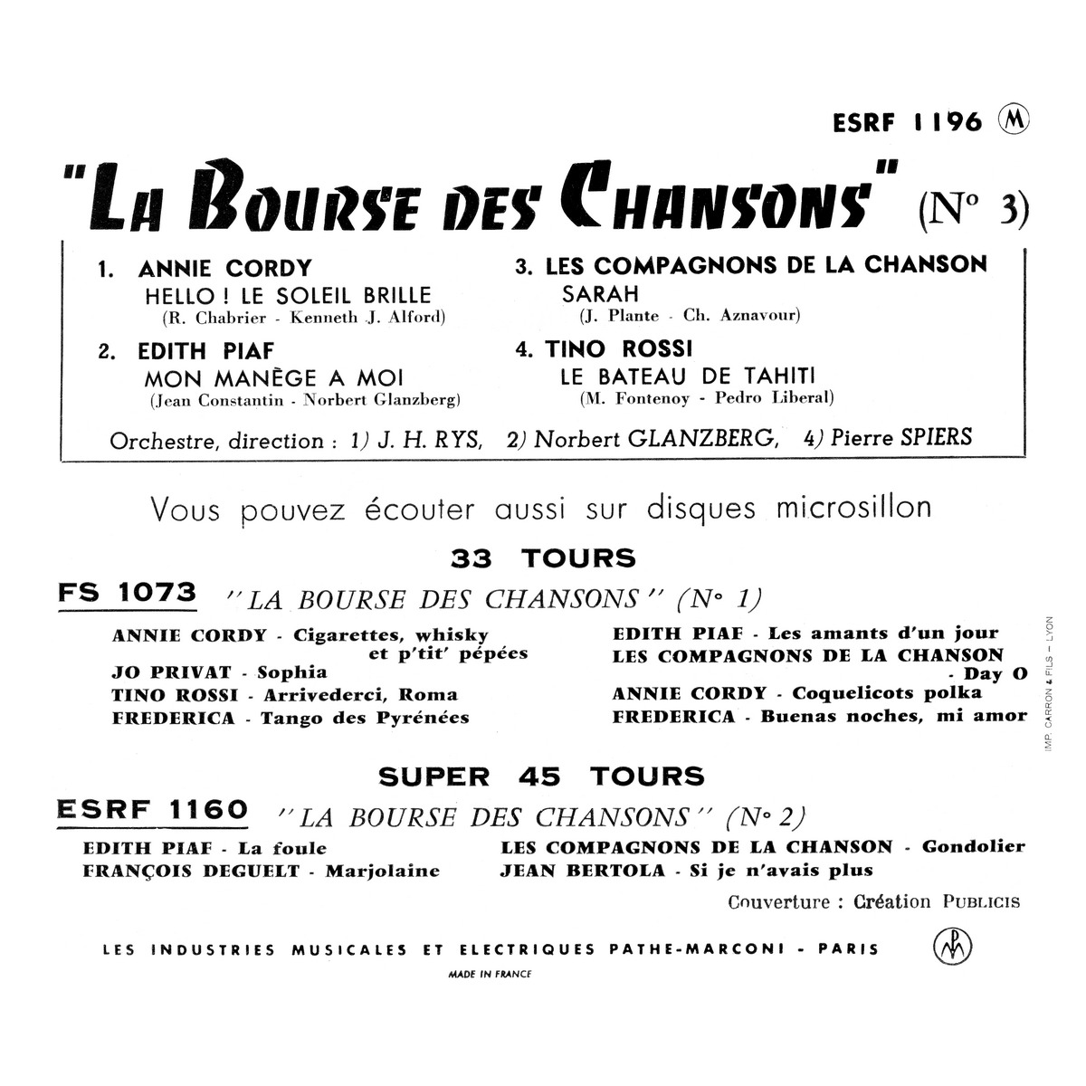 45ToursEPESRF1196Verso