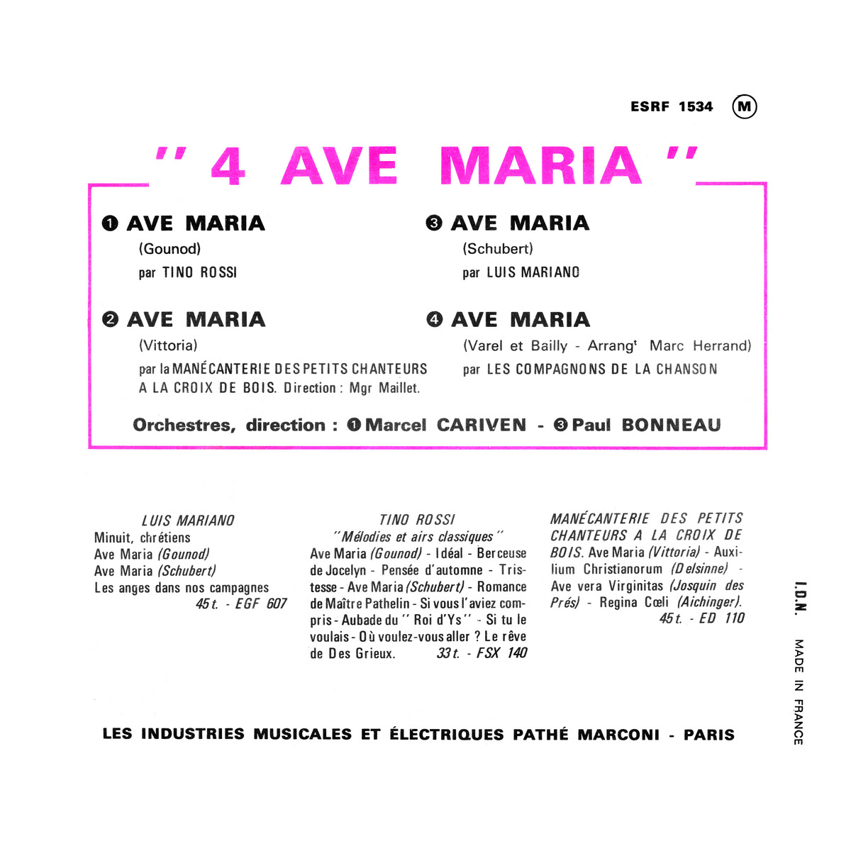 45ToursEPESRF1534Verso