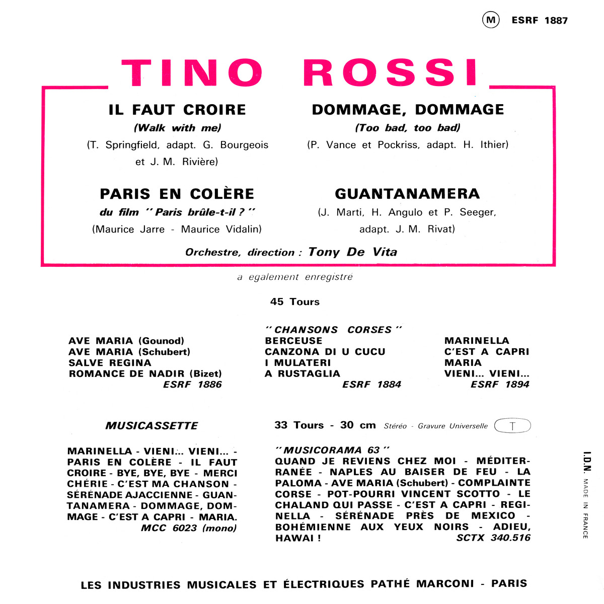 45ToursEPESRF1887Verso