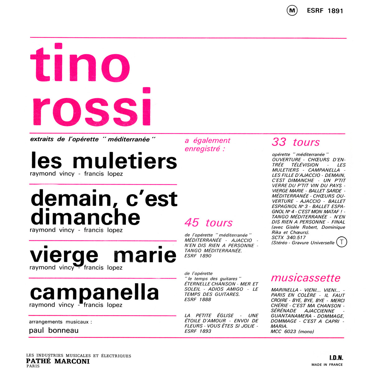 45ToursEPESRF1891Verso