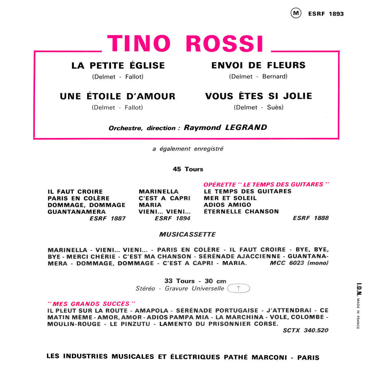 45ToursEPESRF1893Verso