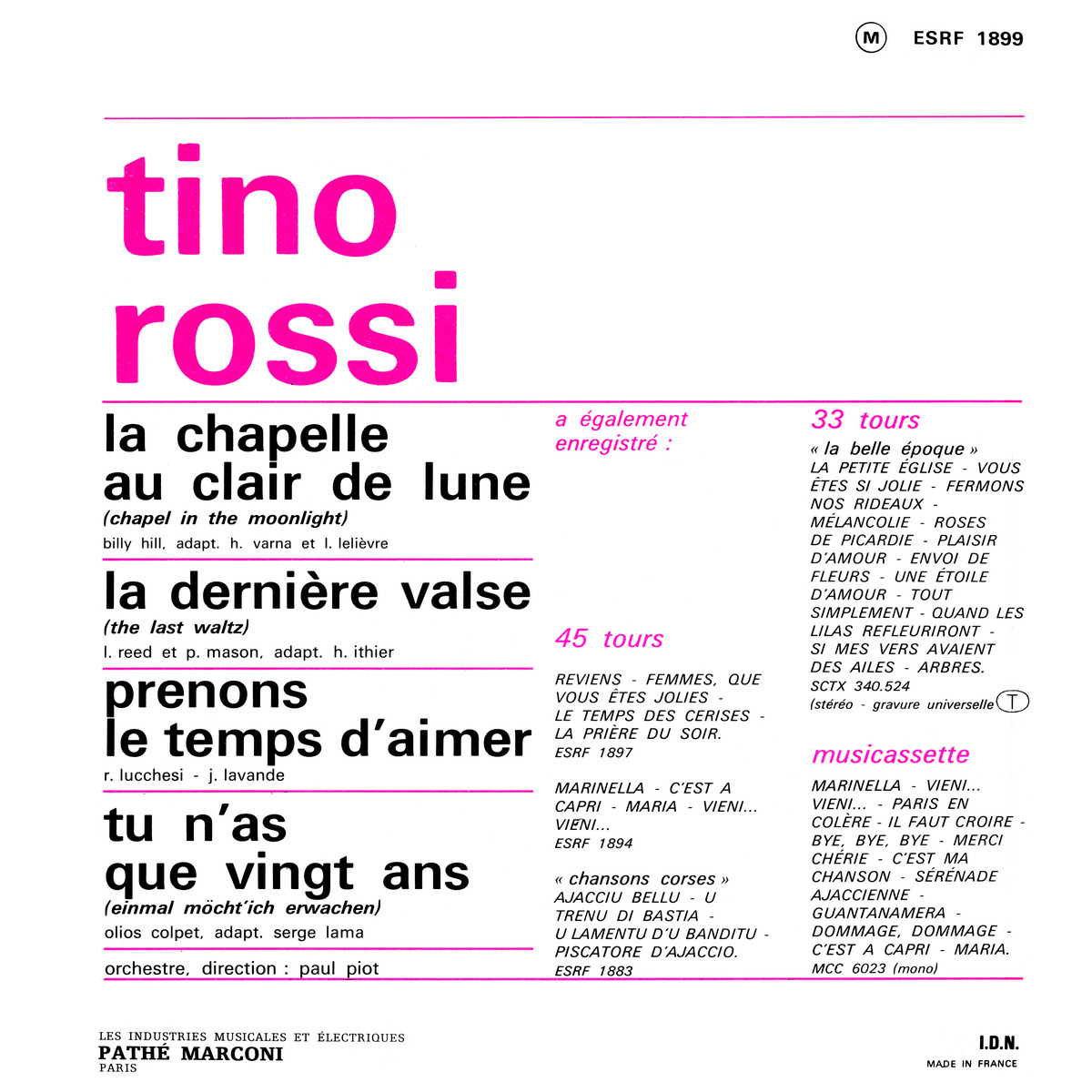 45ToursEPESRF1899Verso