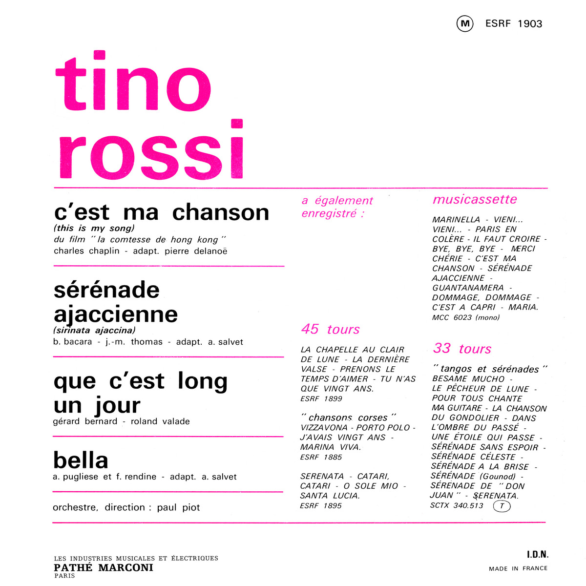 45ToursEPESRF1903Verso