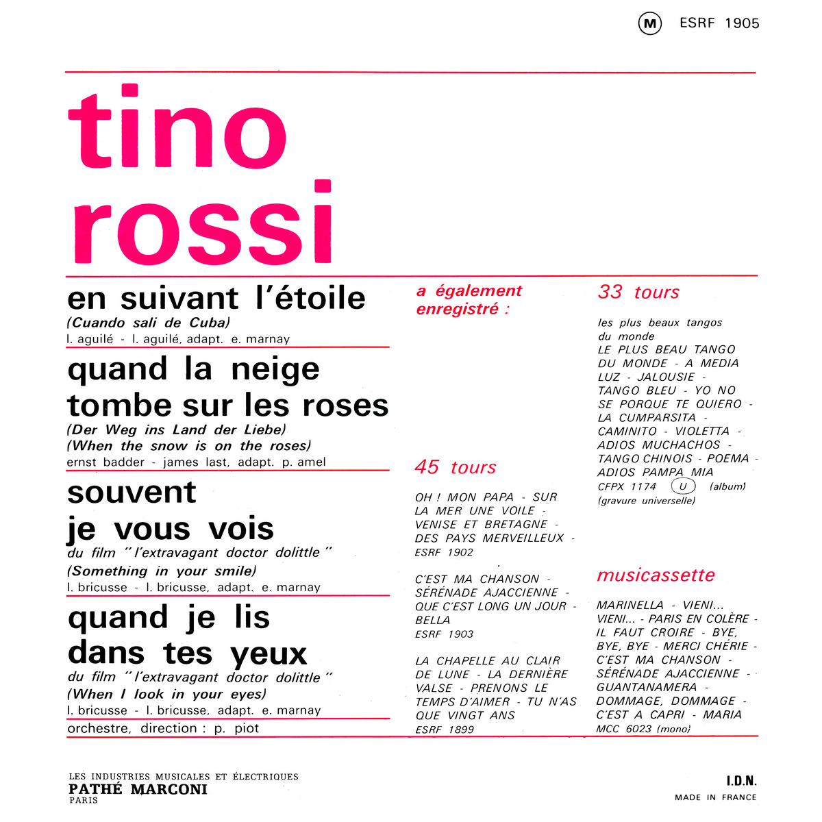 45ToursEPESRF1905Verso