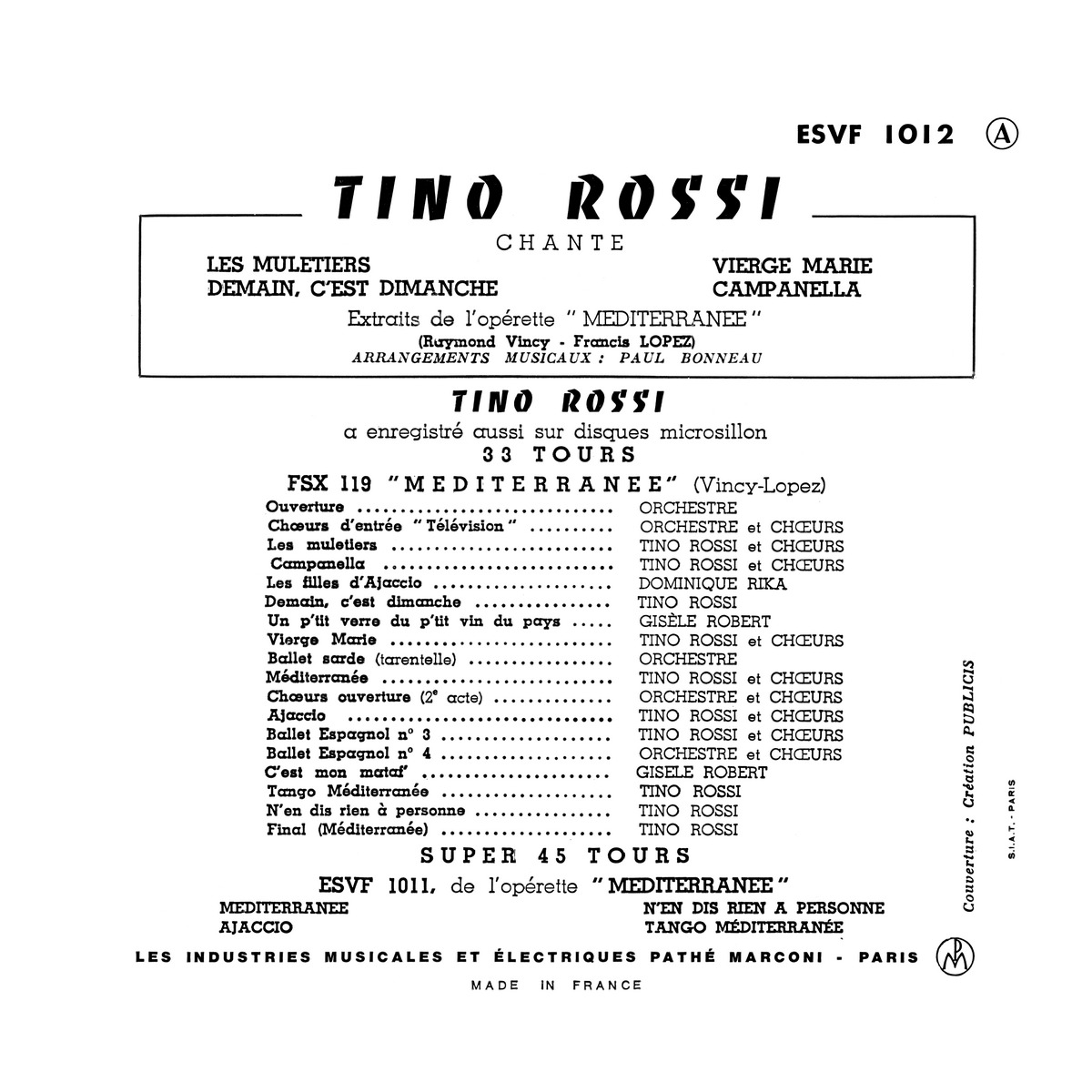45ToursEPESVF1012Verso