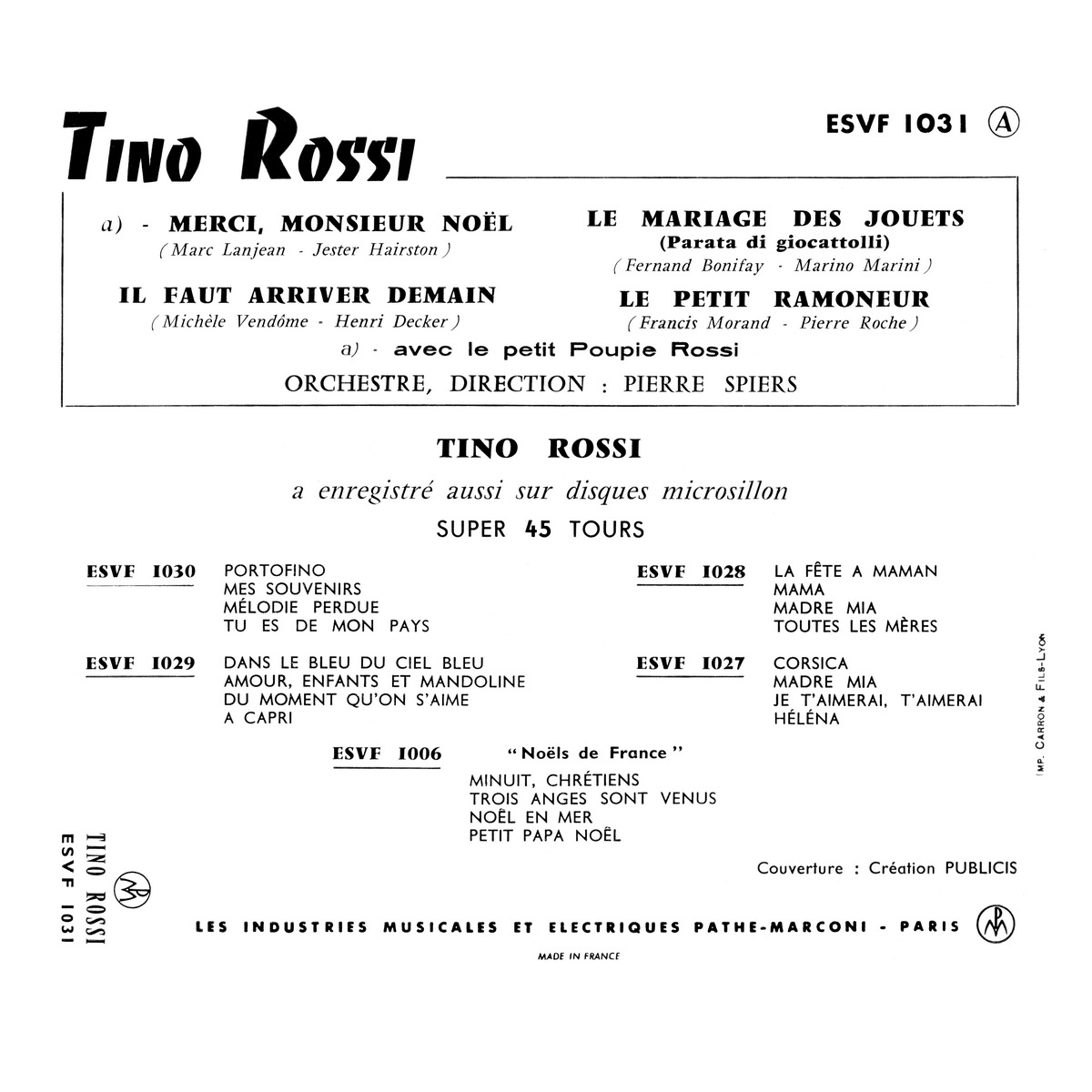 45ToursEPESVF1031Verso