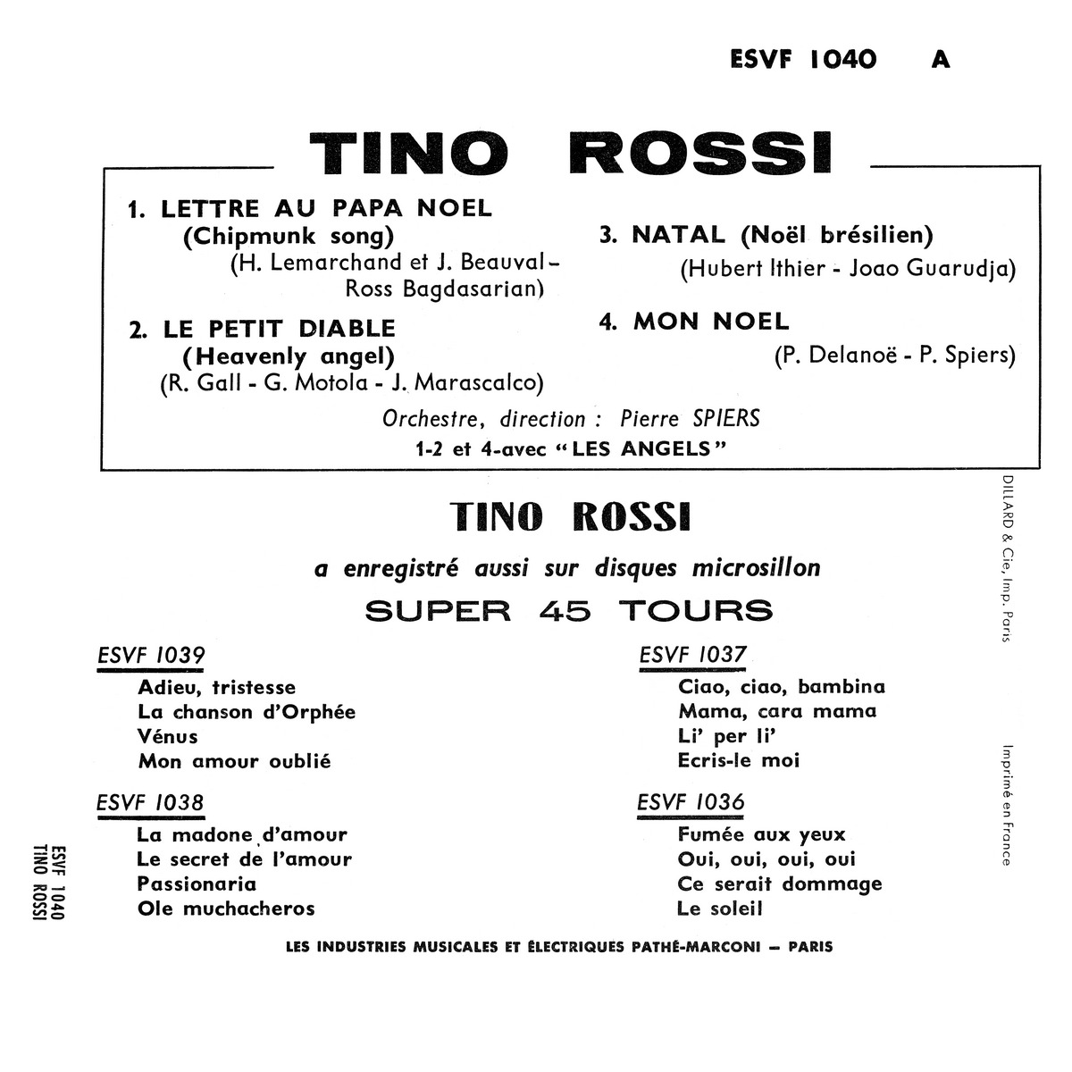 45ToursEPESVF1040Verso