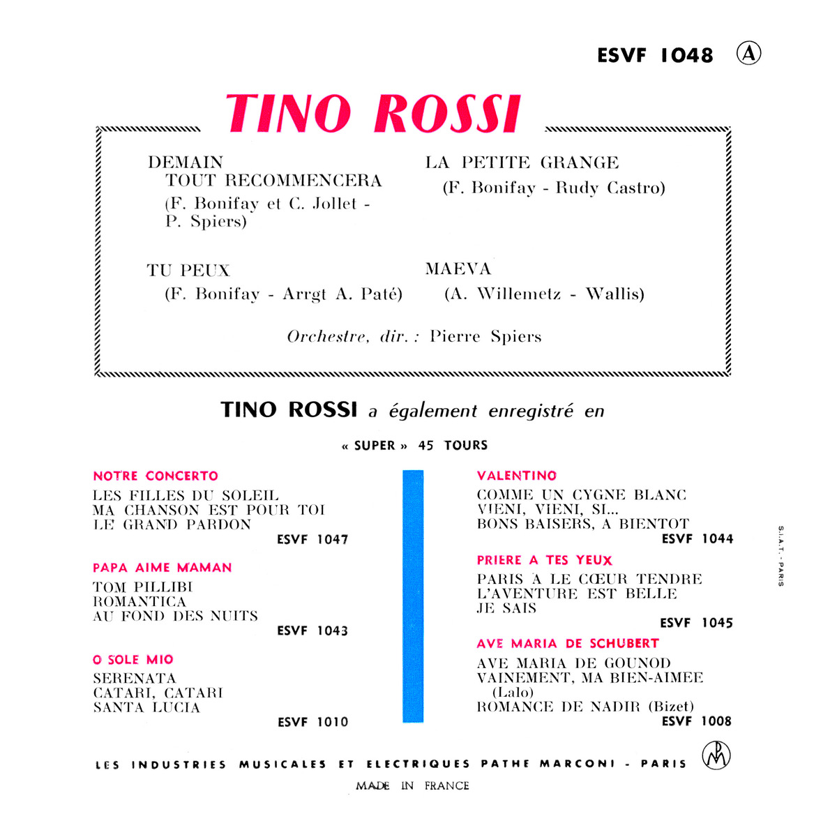 45ToursEPESVF1048Verso