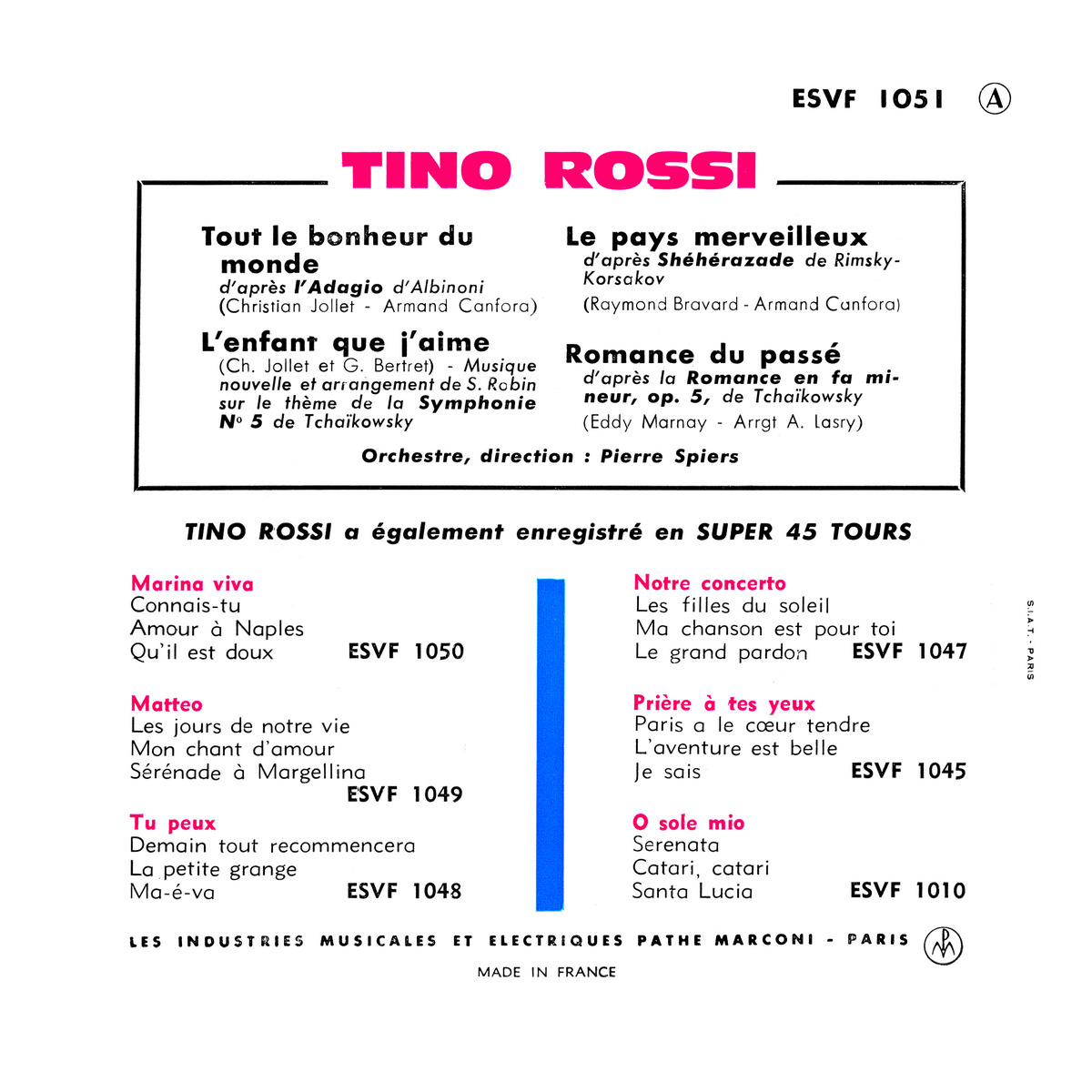 45ToursEPESVF1051Verso