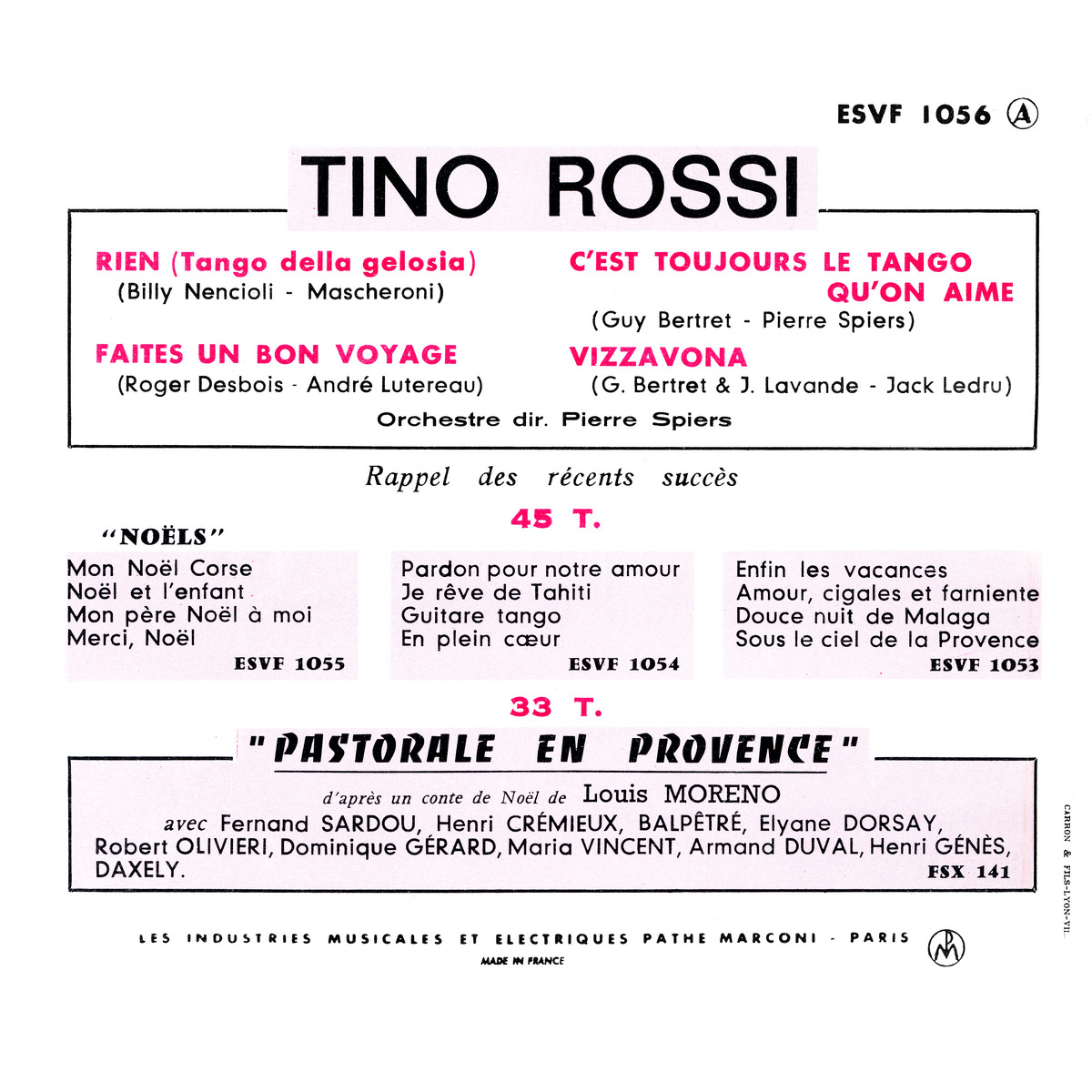 45ToursEPESVF1056Verso