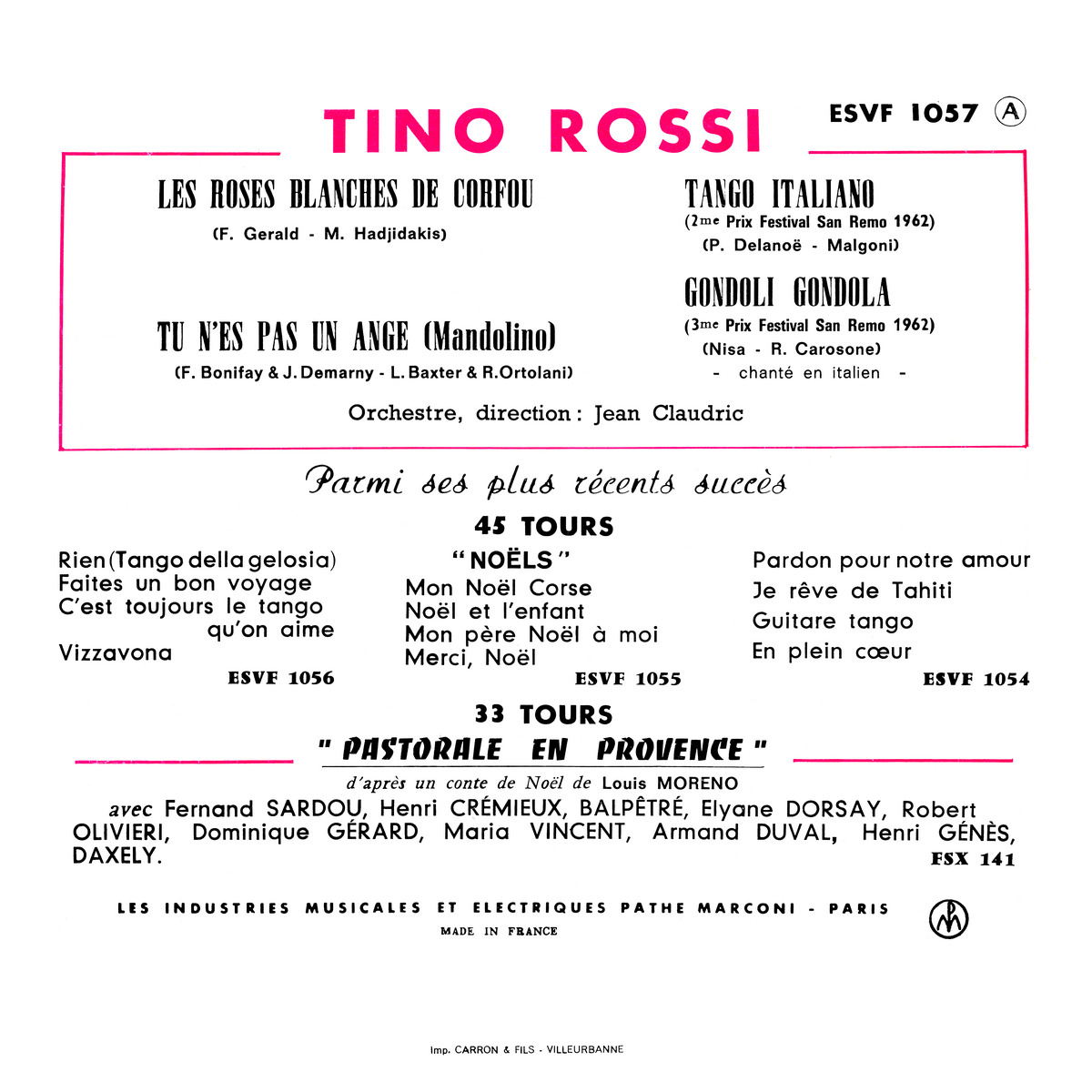 45ToursEPESVF1057Verso