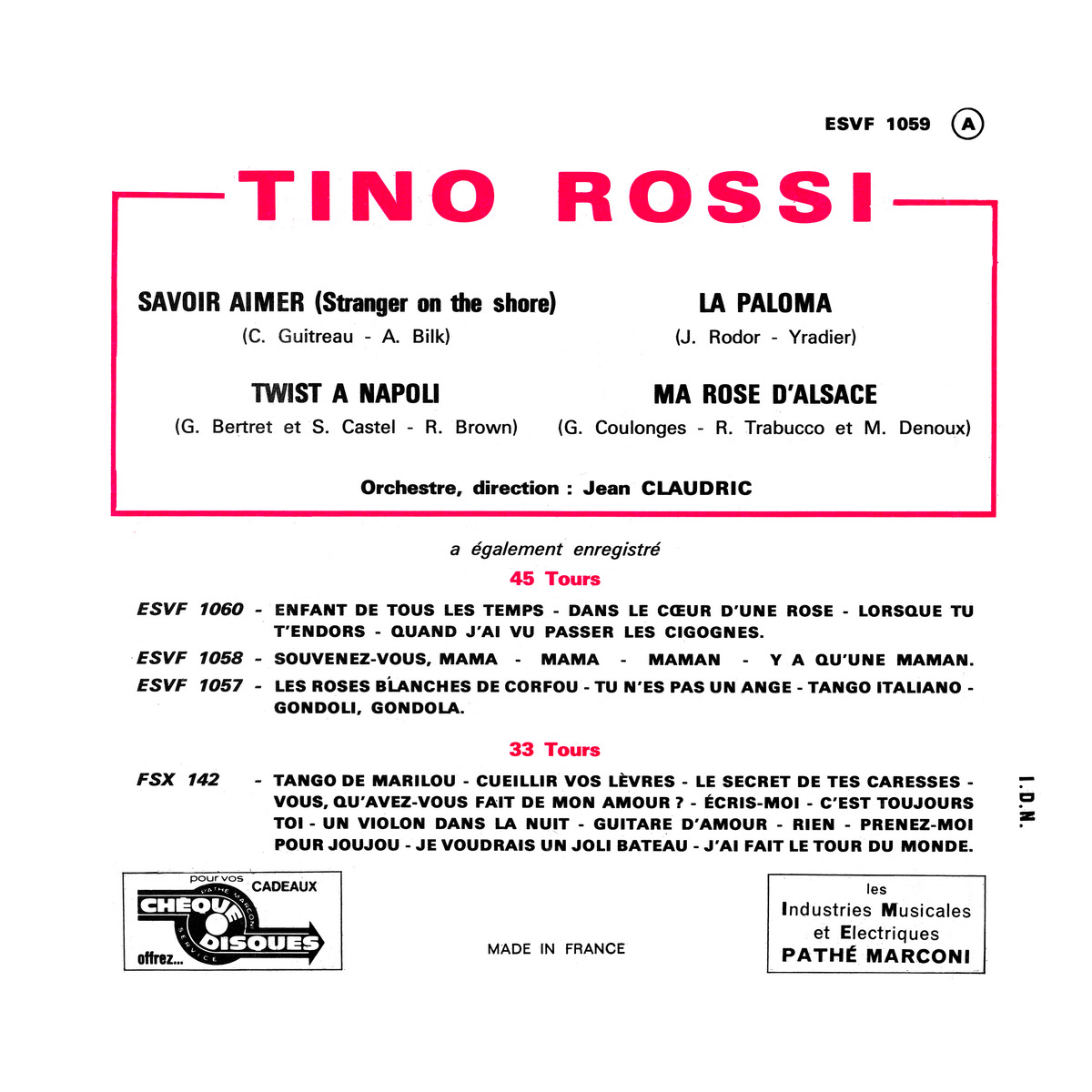 45ToursEPESVF1059Verso