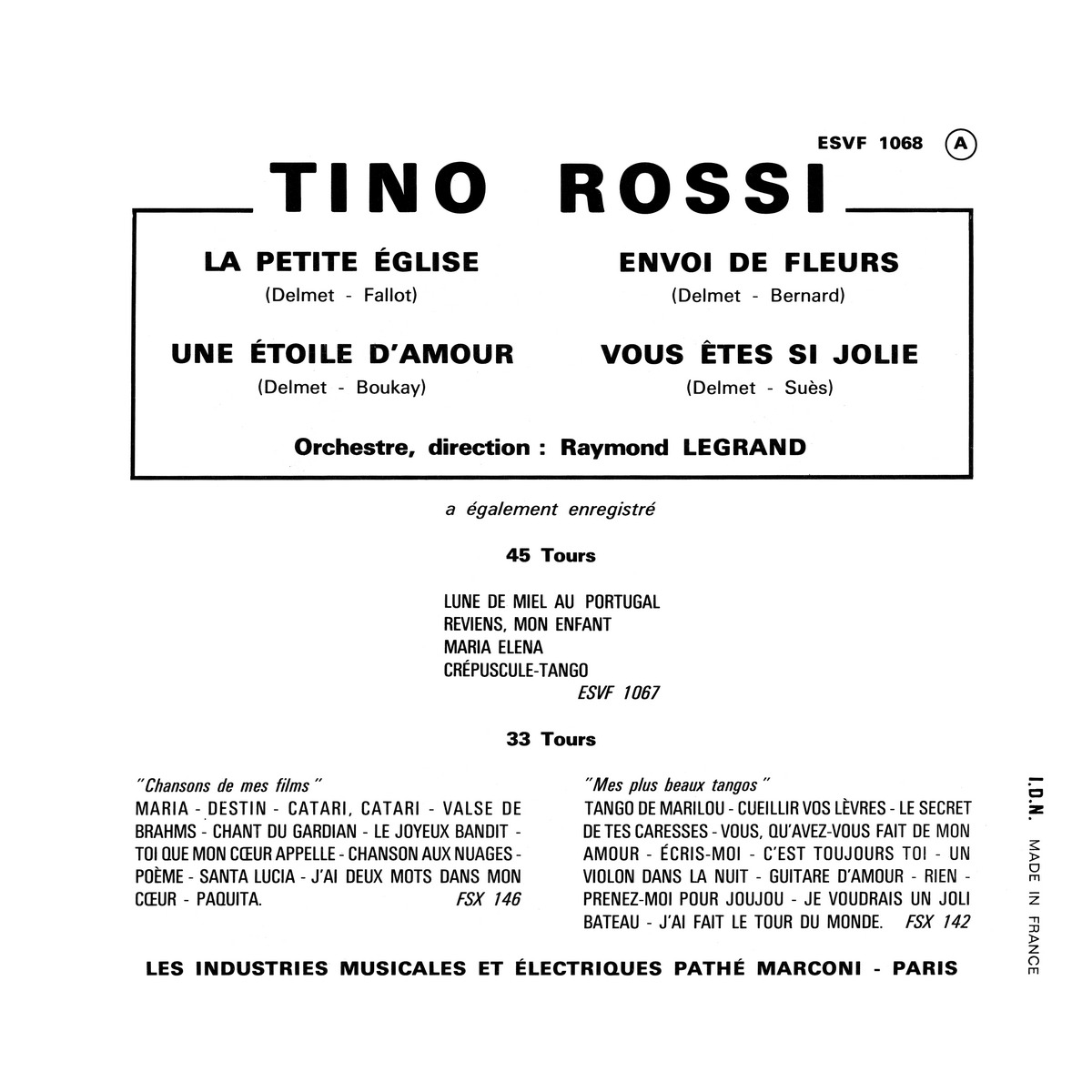 45ToursEPESVF1068Verso