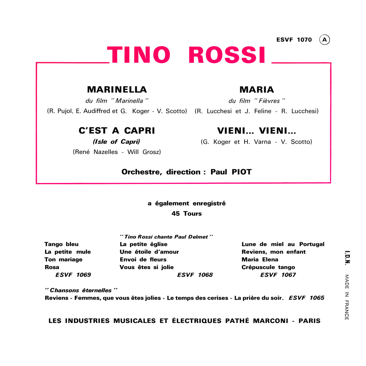 45ToursEPESVF1070Verso