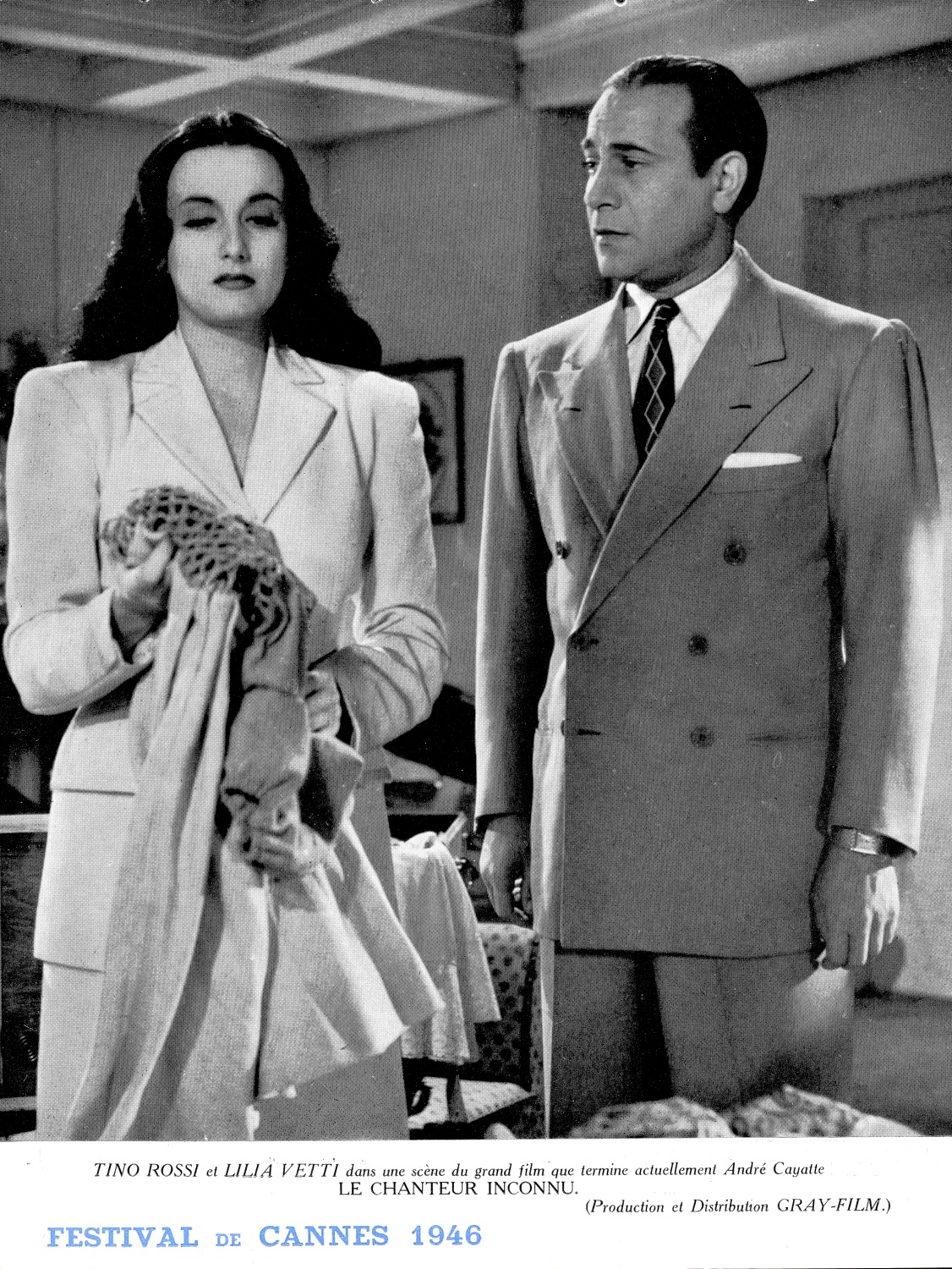 1946TractFilmLeChanteurInconnuFestDeCannes