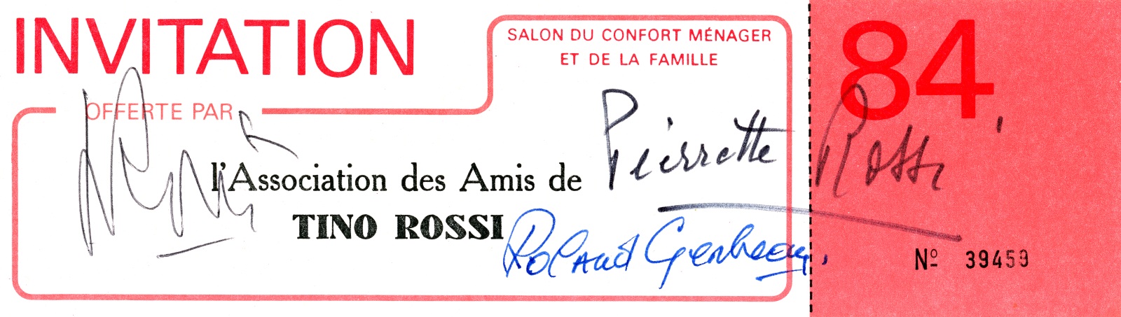 1984.11BilletEntreeFoireDeLilleHommageTinoRossiDedicaceRecto