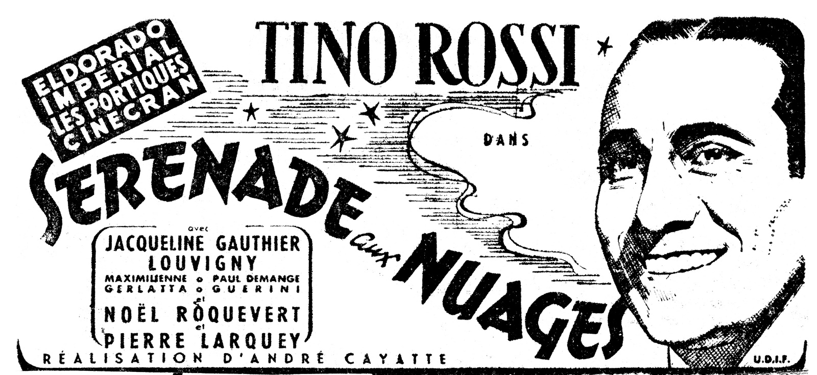 1945ImpressionTamponPresseFilmSerenadeAuxNuages